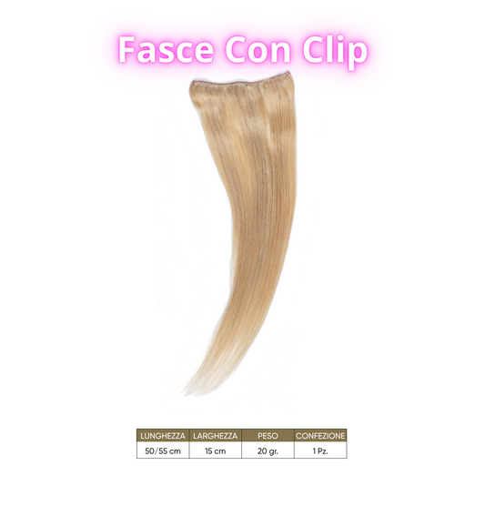 Effective Fasce Con Clip 100% Capelli Naturali