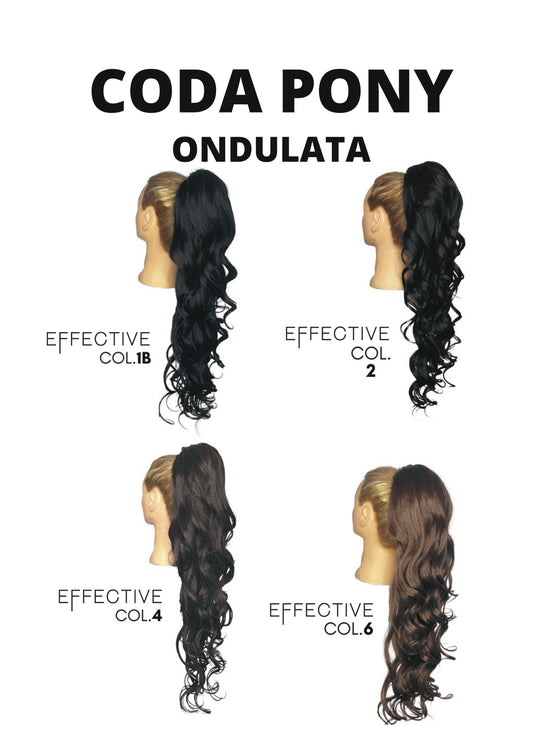 Effective Coda Per Capelli XXL 70CM Sintetica Ondulata
