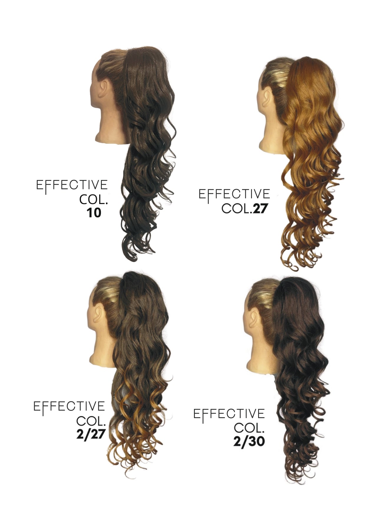 Effective Coda Per Capelli XXL 70CM Sintetica Ondulata