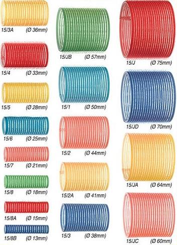 Bigodini Velcro Per Capelli Di Varie Dimensioni