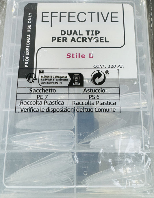 Effective Dual Tip Per Acrygel Stile B Conf. 120pz