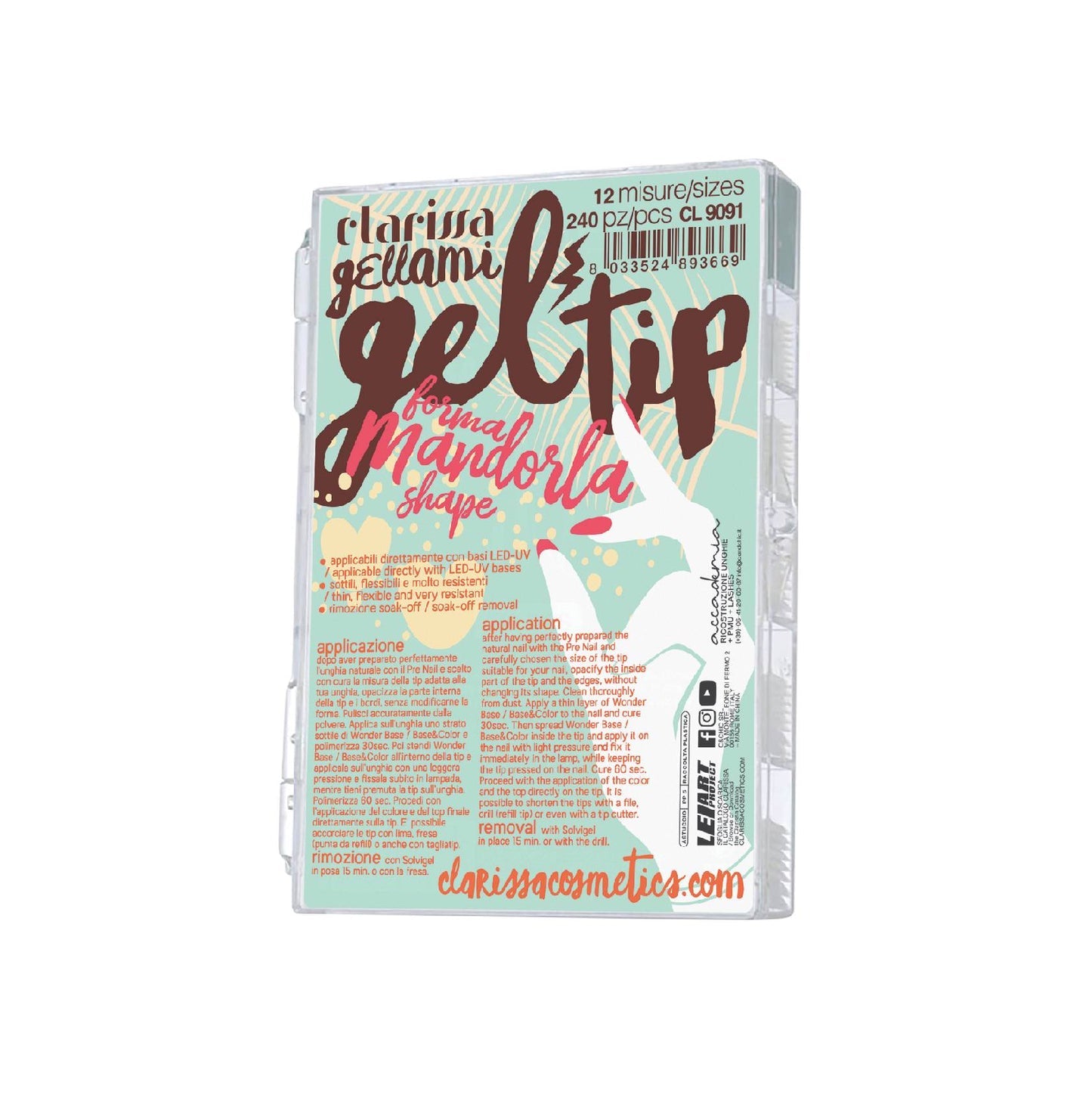 Clarissa Gellami Gel Tip Forma Mandorla 240pz